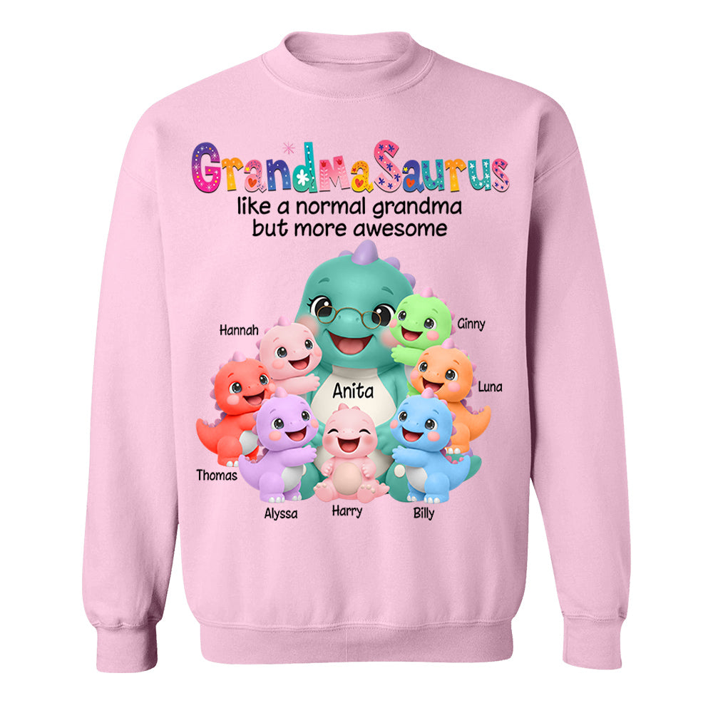 Grandmasaurus Like A Normal Grandma But More Awesome, Grandmasaurus And Grandkids, Custom Shirt Gift For Grandma, Gift for Grandma Tshirt Sweatshirt MI209 Li29