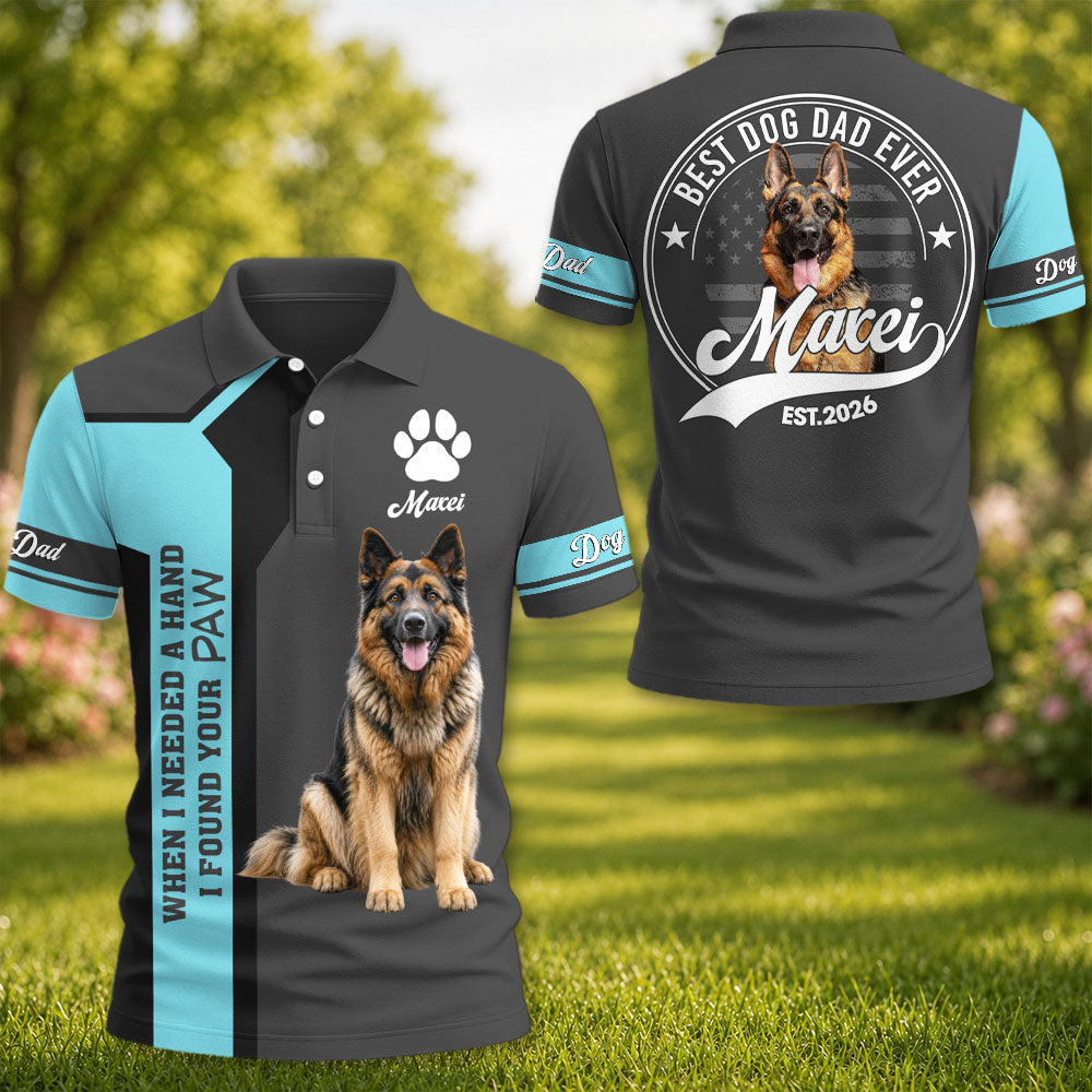 When Needed A Hand I Found Your Paw - Best Dog Dad Ever - Personalized Shirt - Custom Photo Gift For Dog Lovers T1807 Pt99