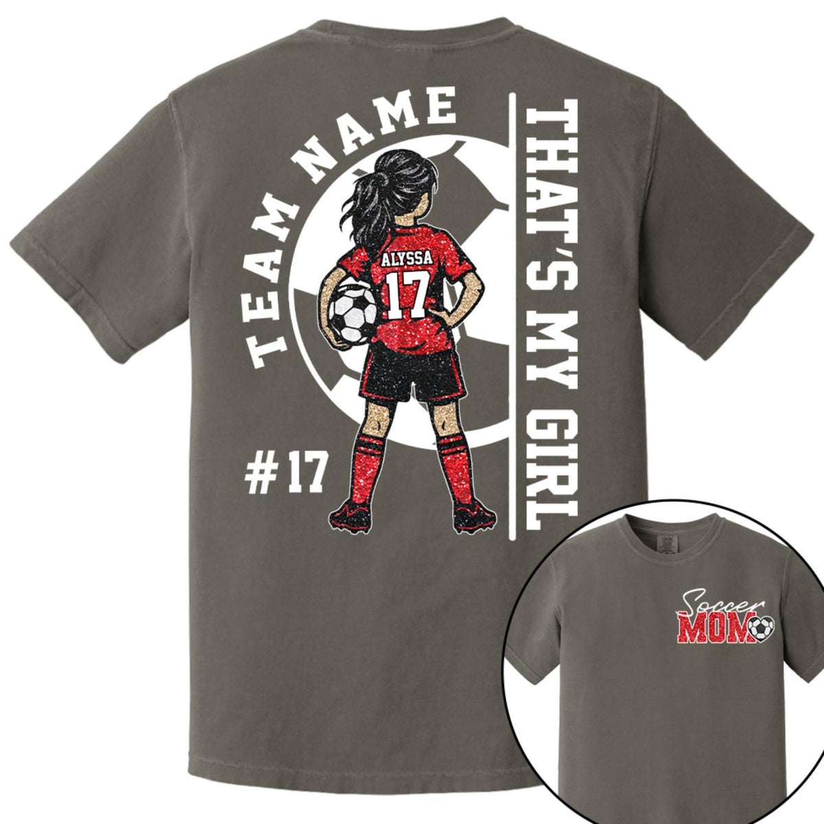 Personalized That’s My Girl Soccer Shirt, Custom Player Name & Number T-Shirt, Soccer Mom Gift Na02 Hv01 DH09