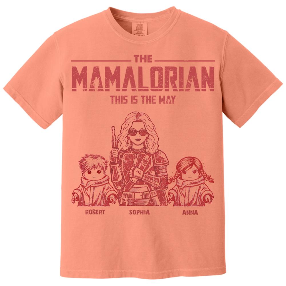 The Momalorian This Is The Way - Personalized Vintage Style Shirt For Mom (Mom/Dad Version) Nh00