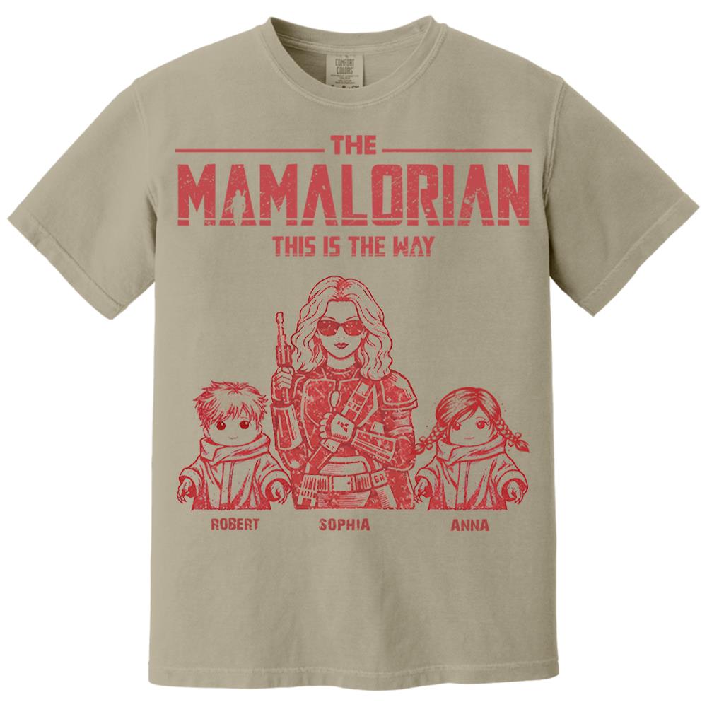 The Momalorian This Is The Way - Personalized Vintage Style Shirt For Mom (Mom/Dad Version) Nh00