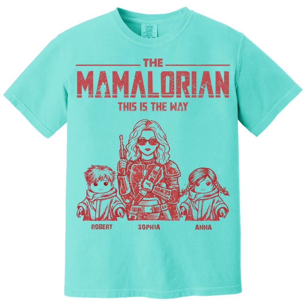The Momalorian This Is The Way - Personalized Vintage Style Shirt For Mom (Mom/Dad Version) Nh00