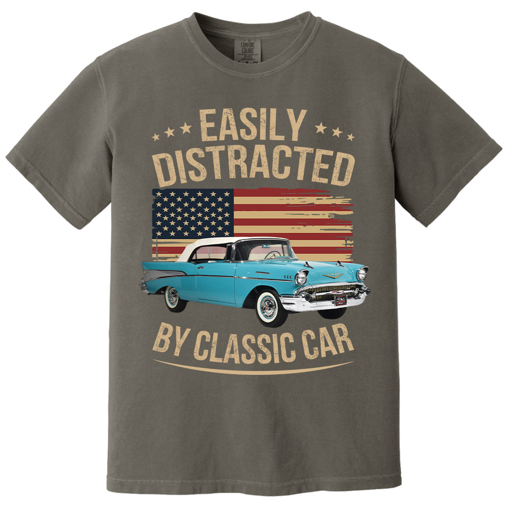 Easily Distracted By Old Cars - Custom Car's Photo - Gift for Car Lovers A2110