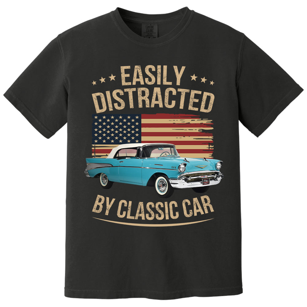 Easily Distracted By Old Cars - Custom Car's Photo - Gift for Car Lovers A2110