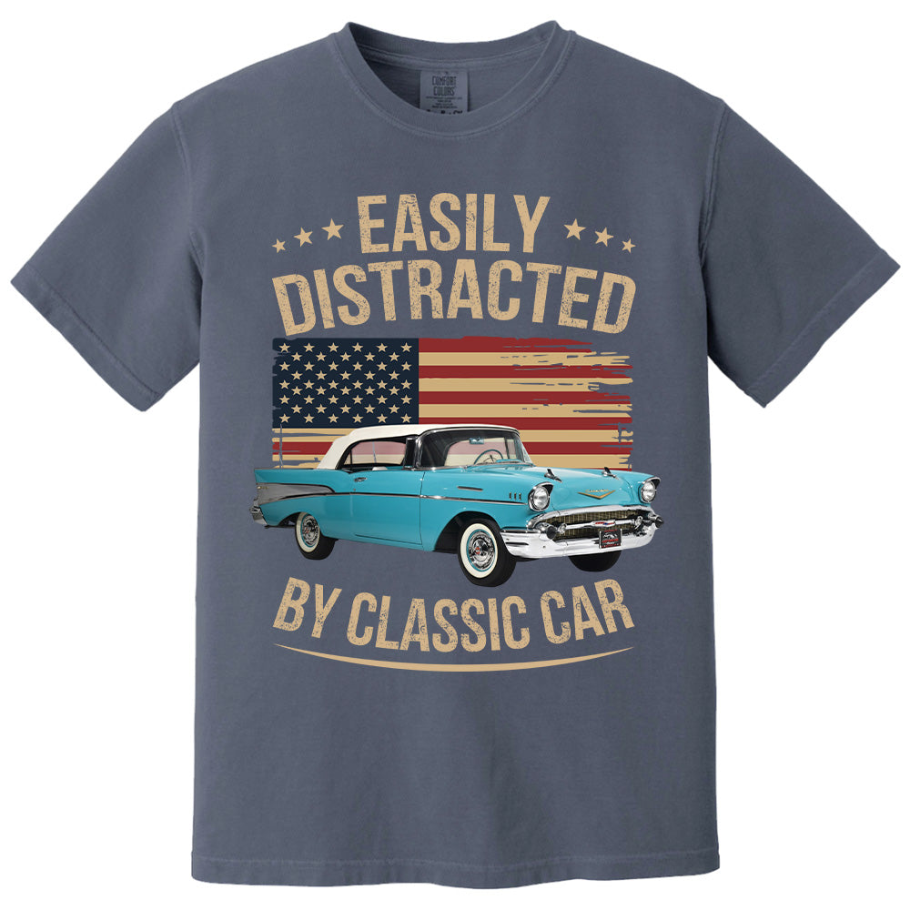 Easily Distracted By Old Cars - Custom Car's Photo - Gift for Car Lovers A2110