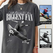 I'll Always Be Your Biggest Fan - Washed Tee Retro Bootleg Shirt For Skateboarder A2110