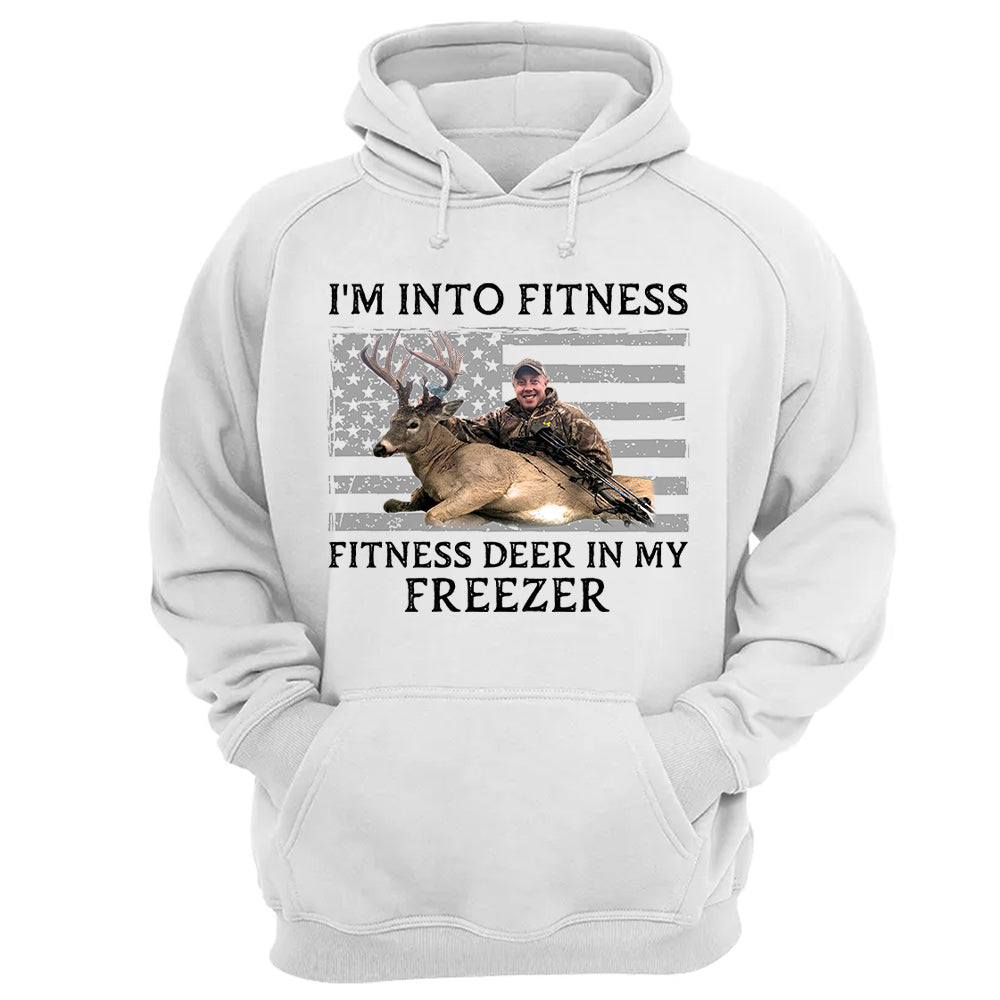 I'm Into Fitness Fitness Deer in My Freezer Shirt - Custom Photo Hunting Shirt A2110 Pt99