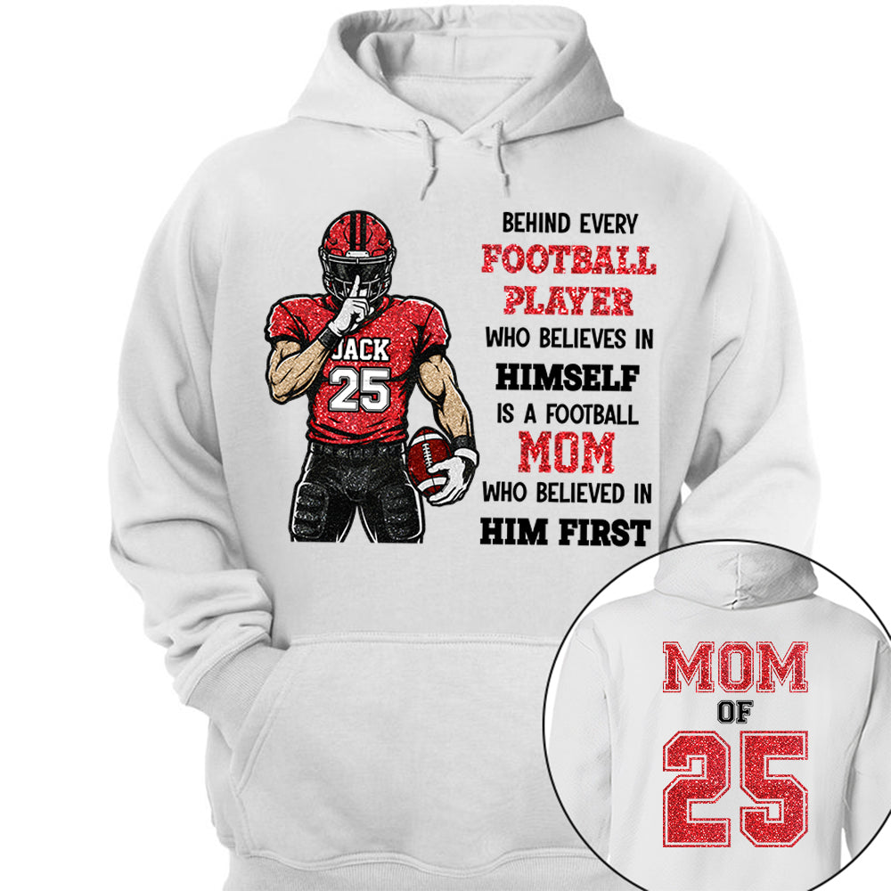 Behind Every Football Player Shirt Gift For Her Him Sports Mom L0411 VH01
