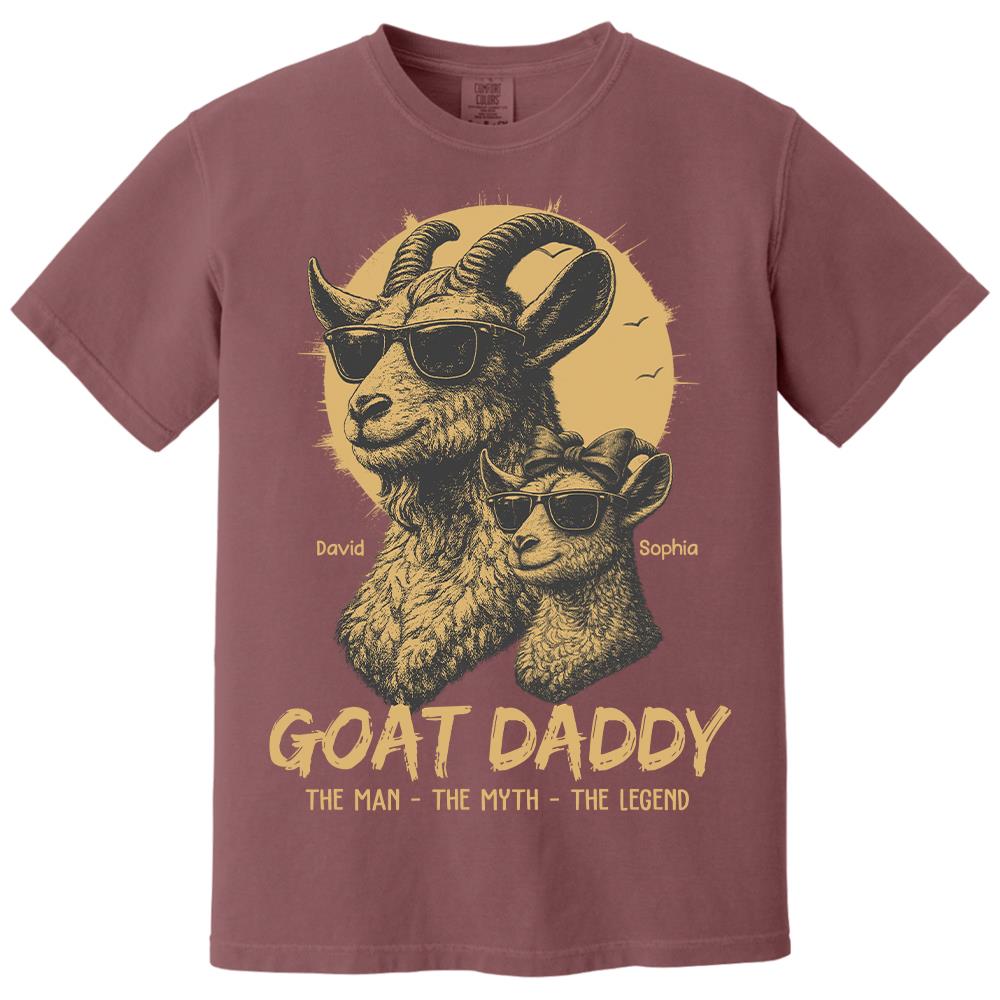 Personalized Goat Daddy Shirt, Funny Father's Day Gift For Dad L0411 Hv01