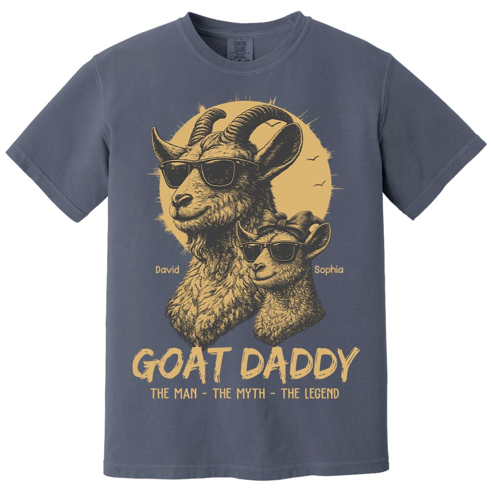 Personalized Goat Daddy Shirt, Funny Father's Day Gift For Dad L0411 Hv01