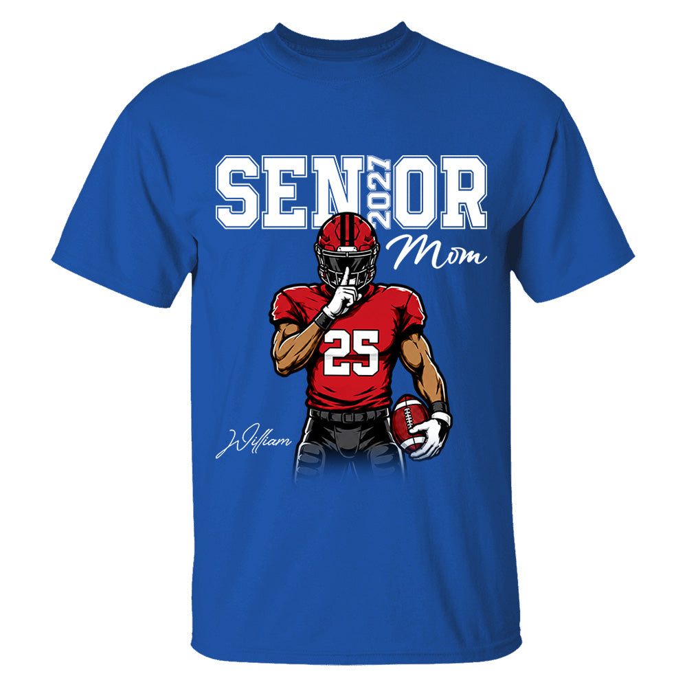 Custom Senior Football Mom Shirt, Senior Night Tee 2027 L0411 VH01