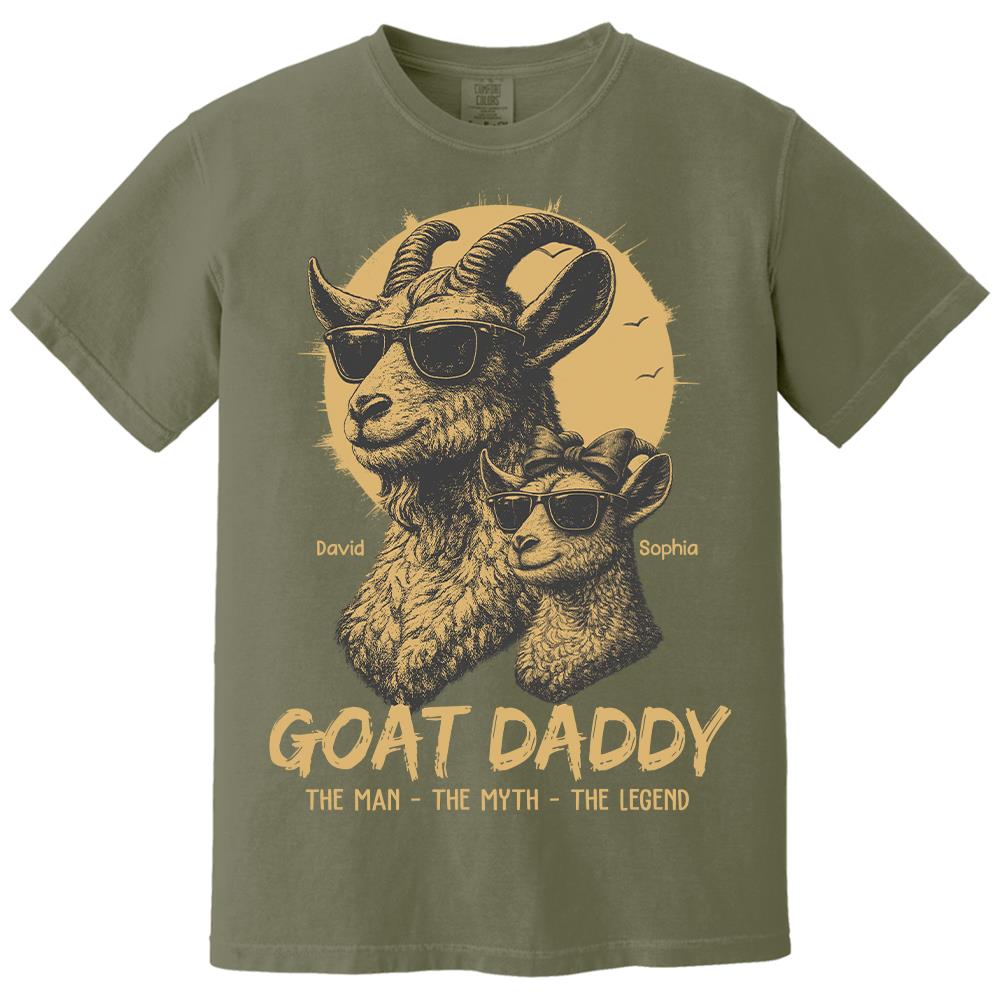 Personalized Goat Daddy Shirt, Funny Father's Day Gift For Dad L0411 Hv01