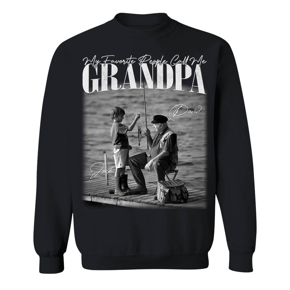 My Favorite People Call Me Grandpa - Washed Tee Retro Bootleg Shirt For Father's Day T1807