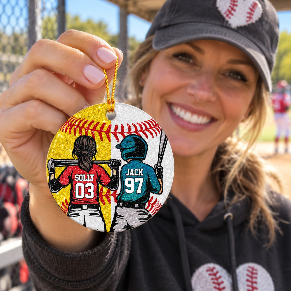 Personalized Baseball Softball Christmas Ornament, Custom Player Gift, Baseball Softball Lovers Gift T1807 T24