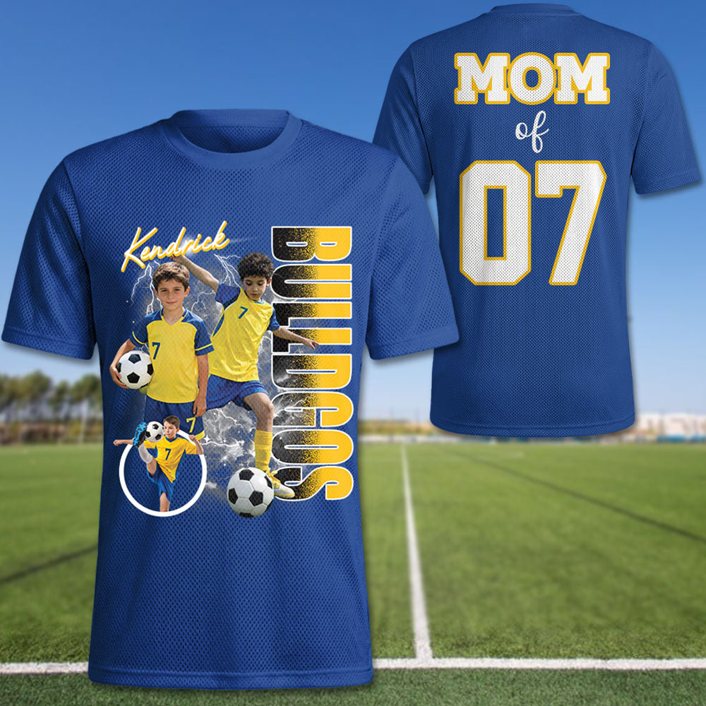 Custom Photo Soccer Player Soccer Jersey - Personalized Team Name School Name Bootleg Jersey A2110 Pt99