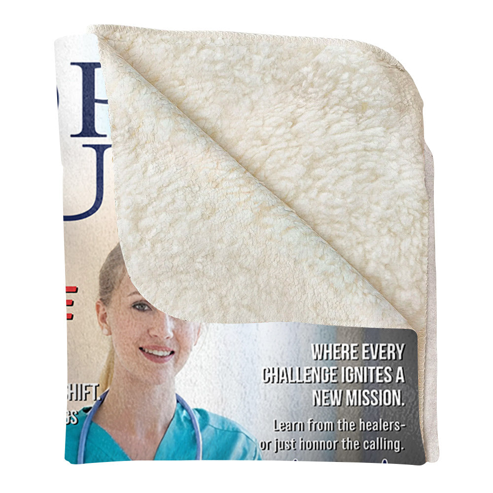 Personalized Top Nurse Magazine Cover Blanket-Gift for Nurse