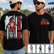 Soccer Dad Personalized Soccer Boy or Girl Shirt For Dad Custom Kids Name Custom Kids Name Soccer Dad Gift For Dad T1807 VH01
