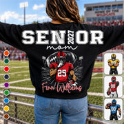 Custom 2027 Senior Football Mom Sweatshirt, Sports Mama Hoodie For Football Lovers L0411 Hv01