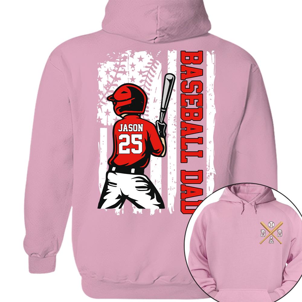 Best Dad Ever Personalized Ballpark Dad Shirt, Custom Baseball Softball Dad Tee, Father's Day Gift Na02 Hv01