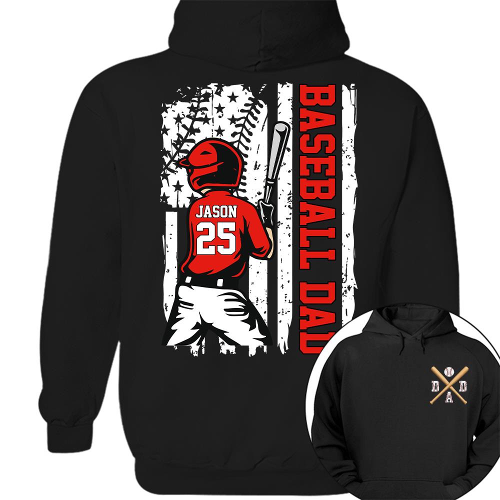 Best Dad Ever Personalized Ballpark Dad Shirt, Custom Baseball Softball Dad Tee, Father's Day Gift Na02 Hv01