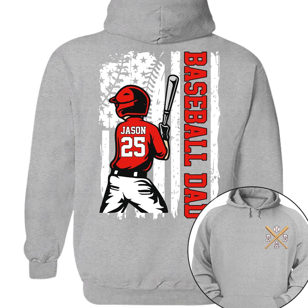 Best Dad Ever Personalized Ballpark Dad Shirt, Custom Baseball Softball Dad Tee, Father's Day Gift Na02 Hv01