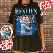 Custom Bootleg Rap Tee Shirt for Boyfriend Girlfriend Custom Face Tshirt Vintage Graphic Shirt Nh00