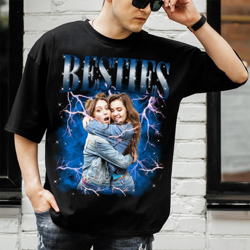Custom Bootleg Rap Tee Shirt for Boyfriend Girlfriend Custom Face Tshirt Vintage Graphic Shirt Nh00