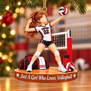 Just A Girl Who Loves Volleyball – Personalized Acrylic Custom Shape Ornament Pt99