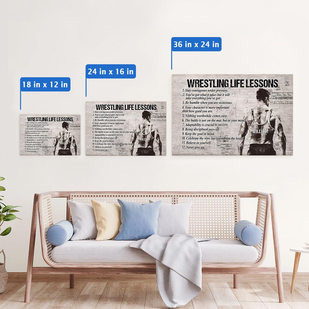 Personalized Wrestling Poster - Custom Photos And Names For Basketball Players NA04