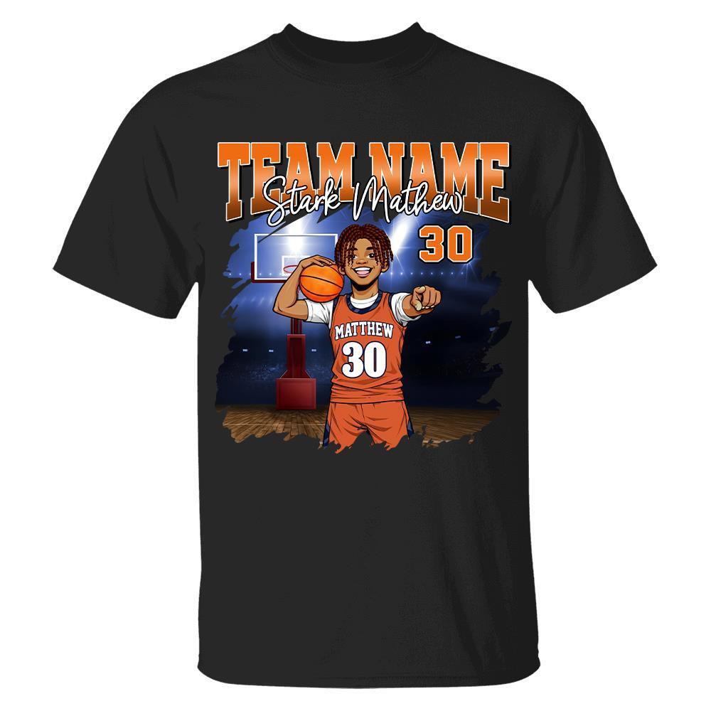 Basketball Personalized Shirt Custom Upload Photo, Clipart, Team Name, Custom Bootleg Rap Tee Basketball New Hv01