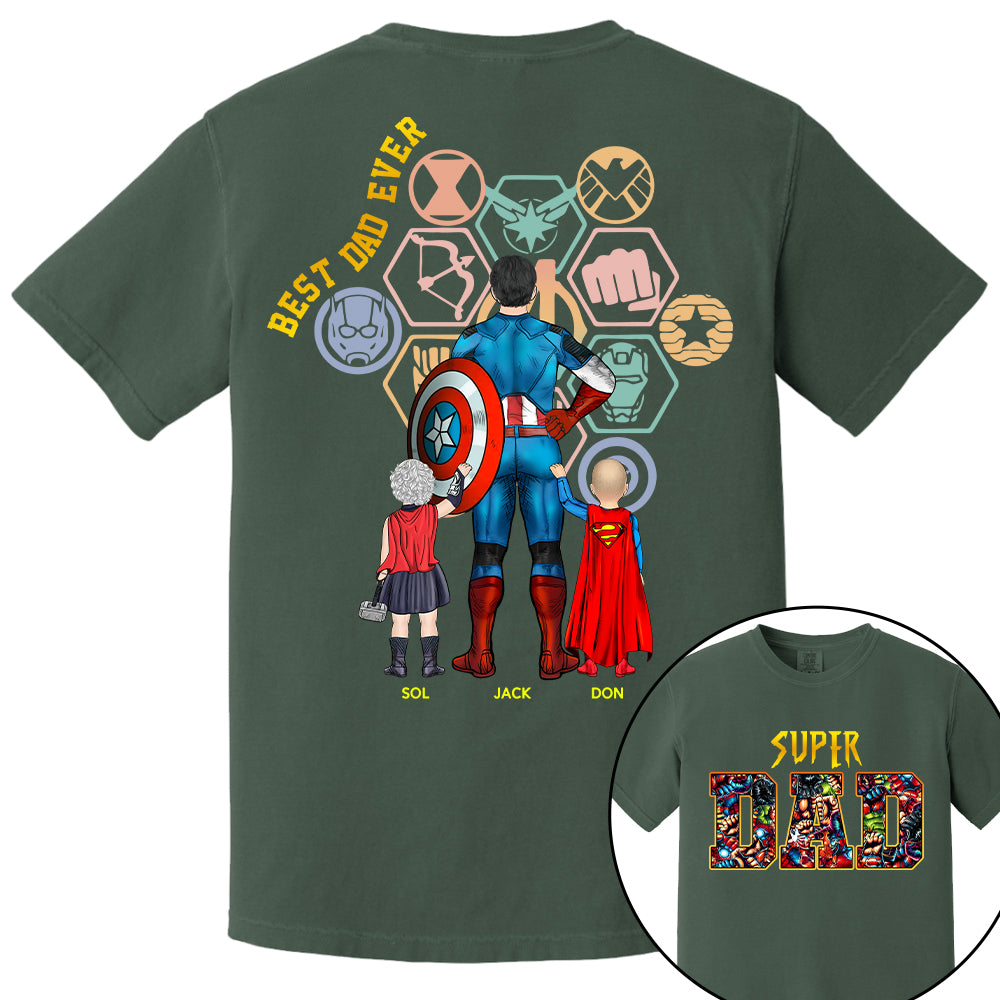 Super Dad- Best Dad Ever Father Personalized Shirt Gift For Dad - Custom Father's Day Gift 2026 Na02 T24