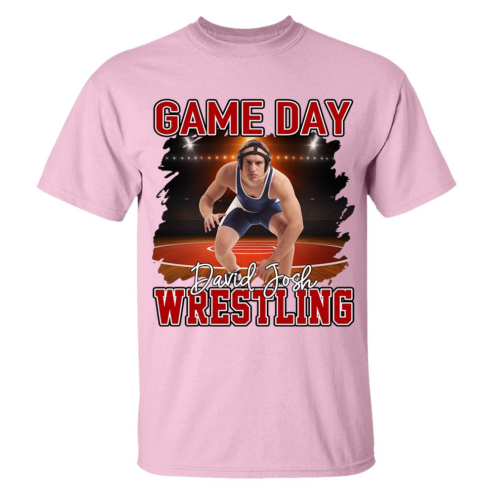 Custom Photo Wrestling Game Day Personalized Shirt Custom Name & Team Name NA04