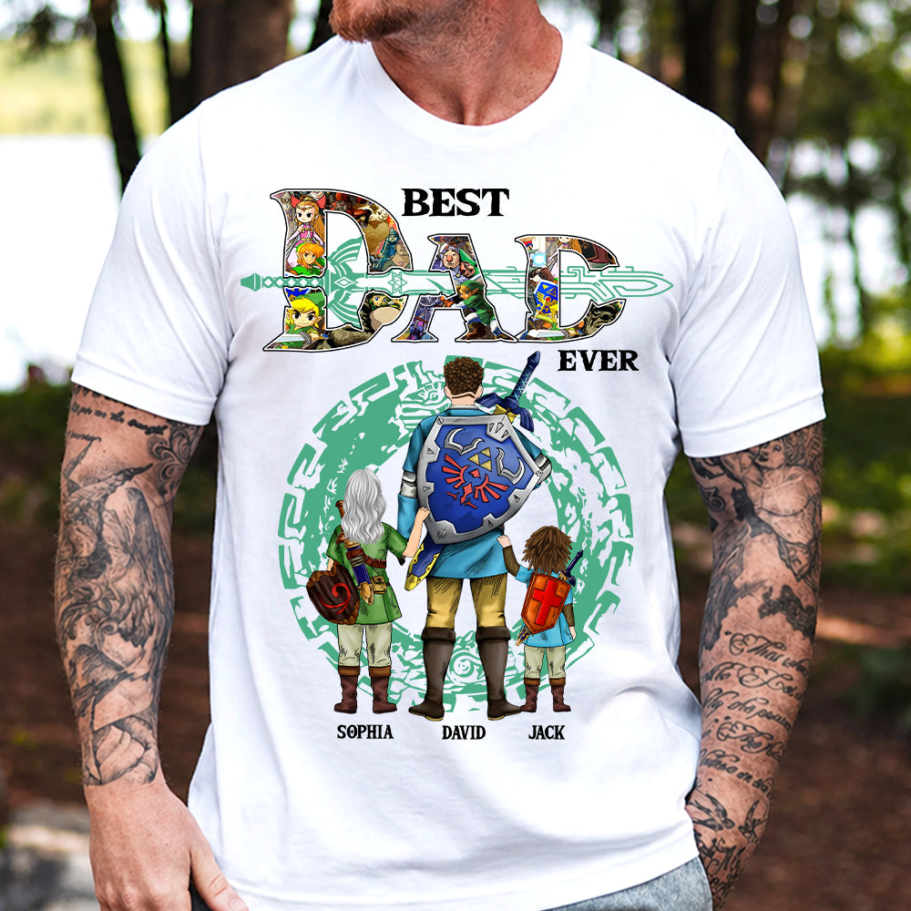Best Dad Ever, Personalized The Legend Of Dad Shirt With Kids Name Custom, Gift For Dad, Gift For Grandpa, Best Gift For Father's Day MI209 Hv01