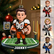 Personalized Football Player Ornament -  Gift For Football Lovers - Christmas Ornament A2110