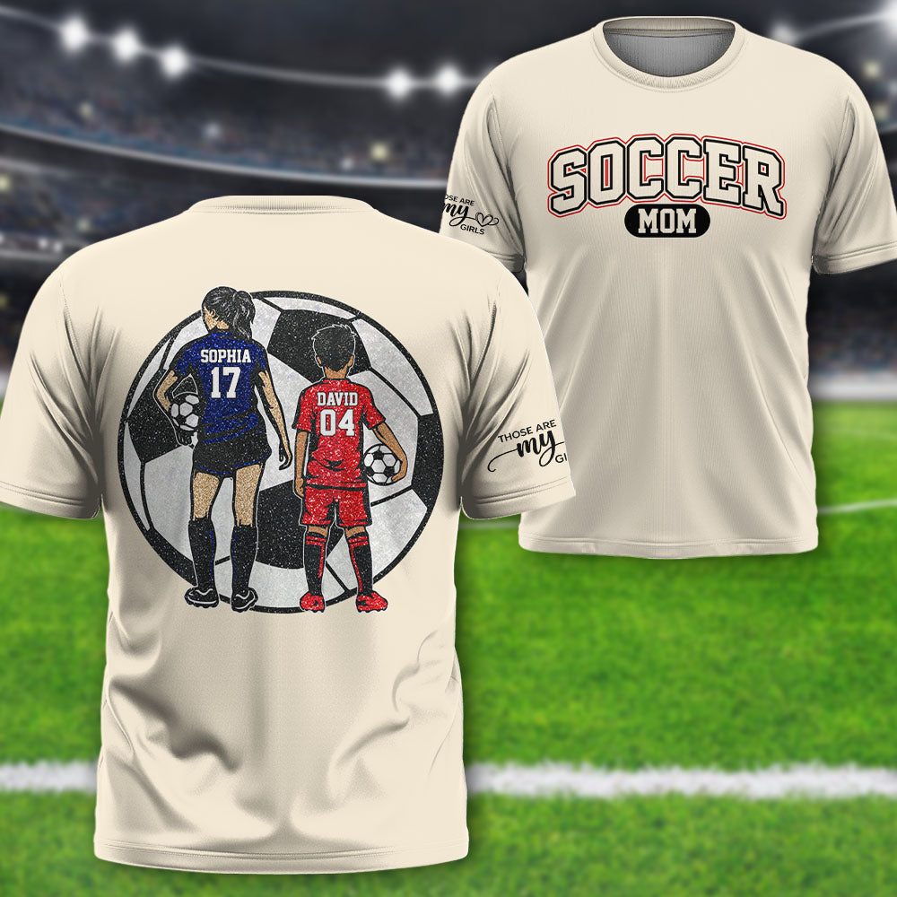 Soccer Mom - Those Are My Boys Personalized Shirt Custom Photos For Soccer Family NA04