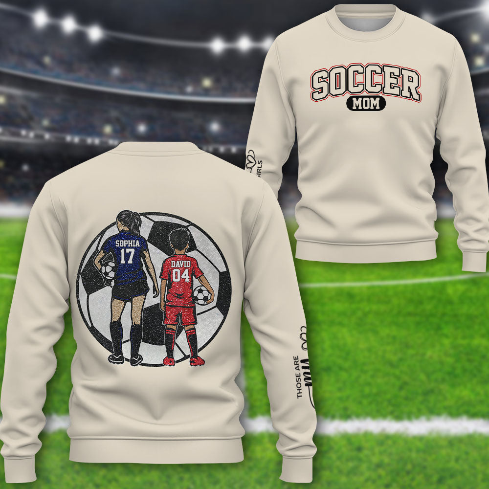 Soccer Mom - Those Are My Boys Personalized Shirt Custom Photos For Soccer Family NA04
