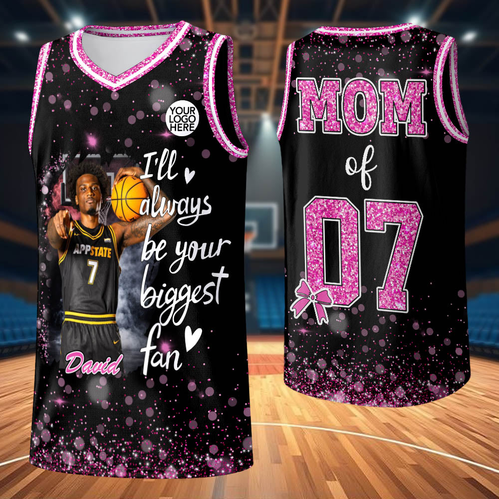 Custom Photo Basketball Jersey For Basketball Lovers - Personalized Basketball Shirt Basketball Mom Grandma Sport Family Lovers T1807 Pt99
