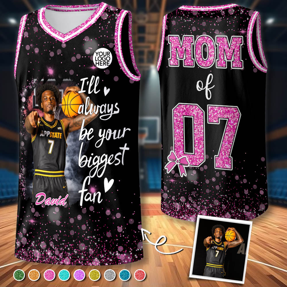 Custom Photo Basketball Jersey For Basketball Lovers - Personalized Basketball Shirt Basketball Mom Grandma Sport Family Lovers T1807 Pt99