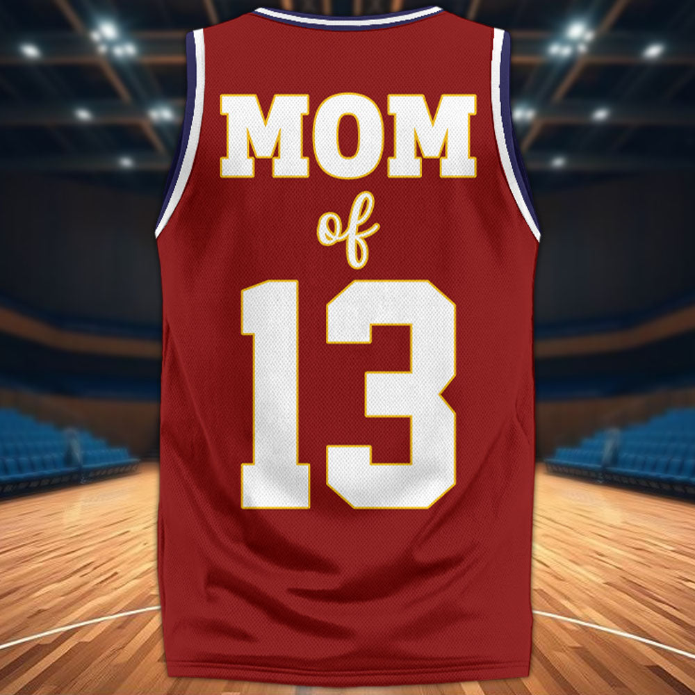 Personalized Basketball Jersey, Custom Photo And Team Name For Basketball Mom Sport Family T1807 Pt99