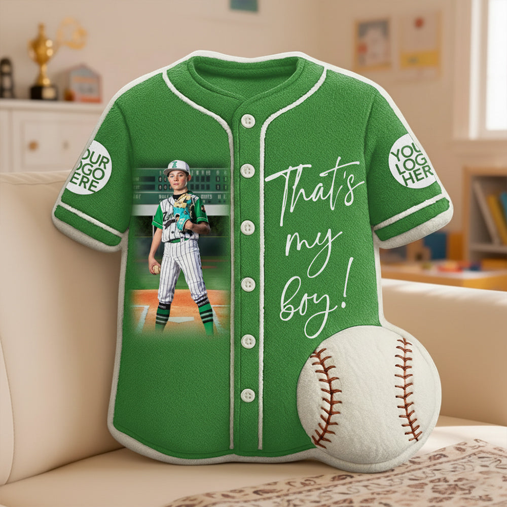 Custom Photo Baseball Game Day Ugly Plush Pillow Gift For Baseball Lovers - Personalized Gift For Baseball Player Hv01