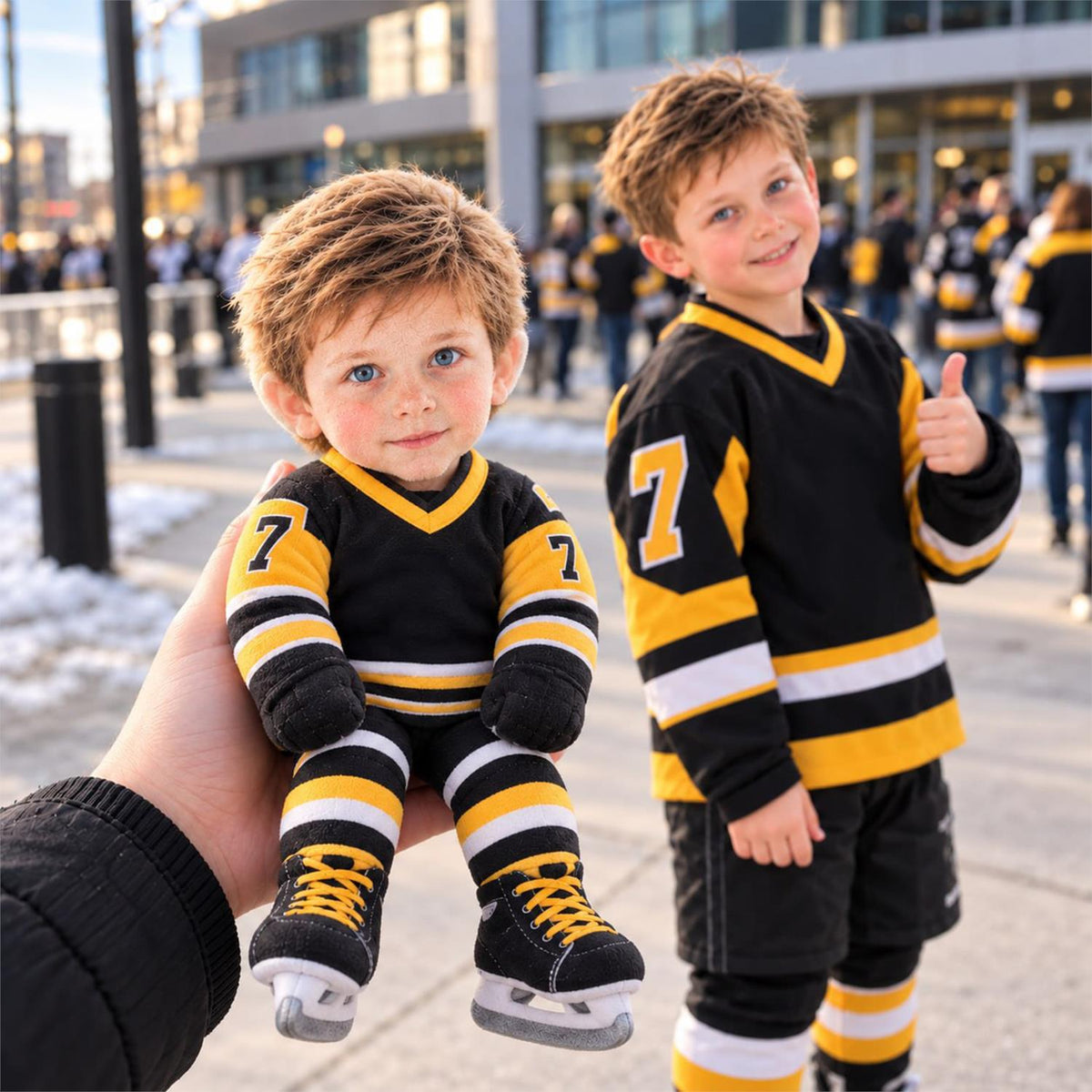 Personalized Ice Hockey Squishy Toy Poseable Plush Doll, Funny Gift For Sport Lovers NA04 Hv01 NT01