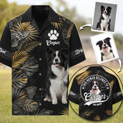 This Human Belongs To, Custom Photo Dog, Personalized Short Sleeve Silk Shirt, Gift For Dog Lover T1807 Pt99 