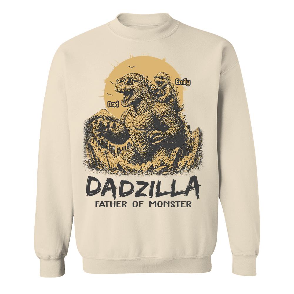 Dadzilla Father Of The Monsters Personalized Shirt Gift For Dad, Happy Father's Day 2026 T1807 Hv01