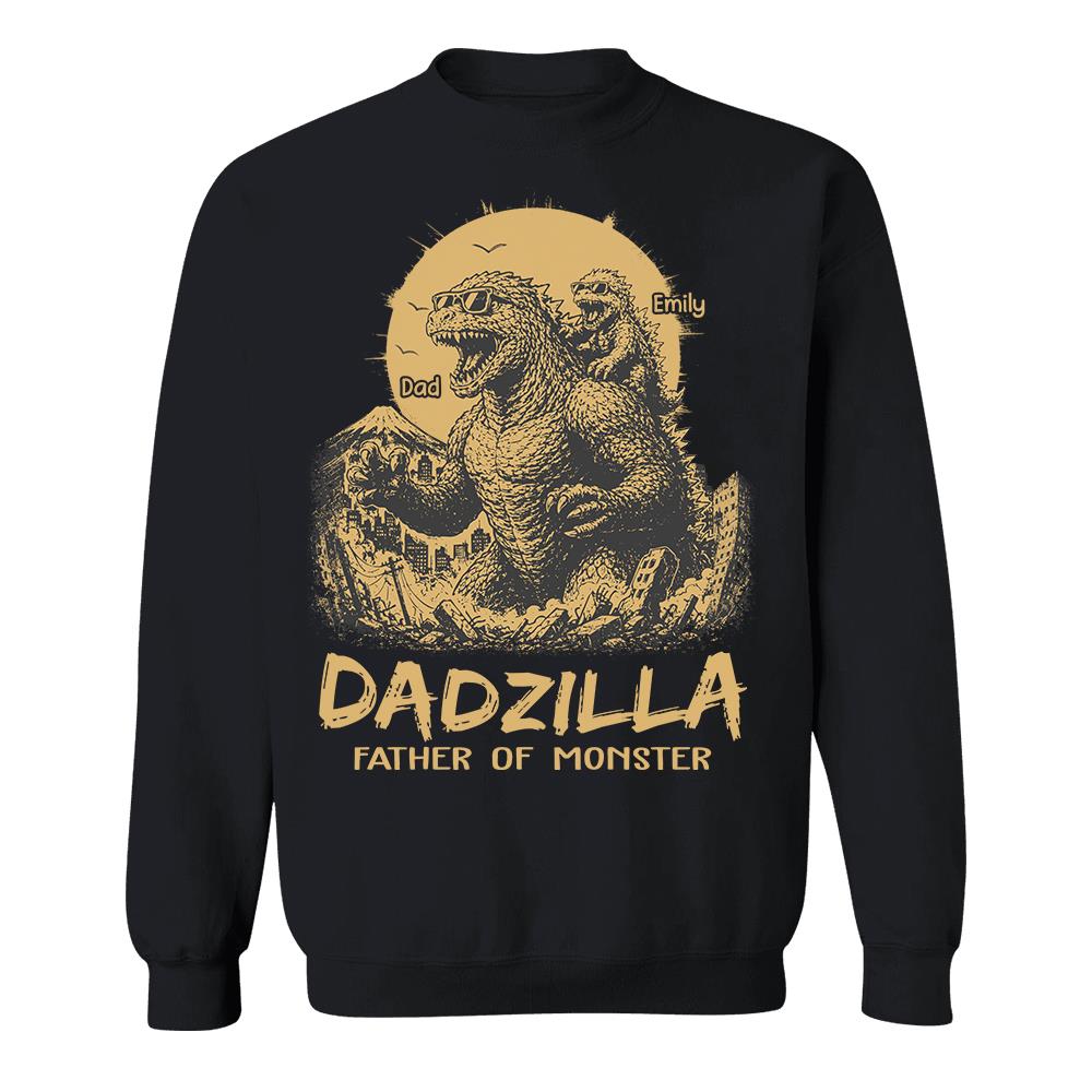 Dadzilla Father Of The Monsters Personalized Shirt Gift For Dad, Happy Father's Day 2026 T1807 Hv01