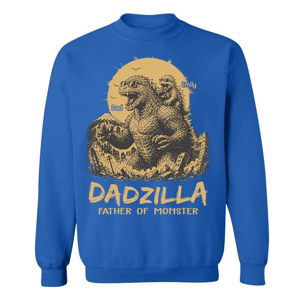 Dadzilla Father Of The Monsters Personalized Shirt Gift For Dad, Happy Father's Day 2026 T1807 Hv01