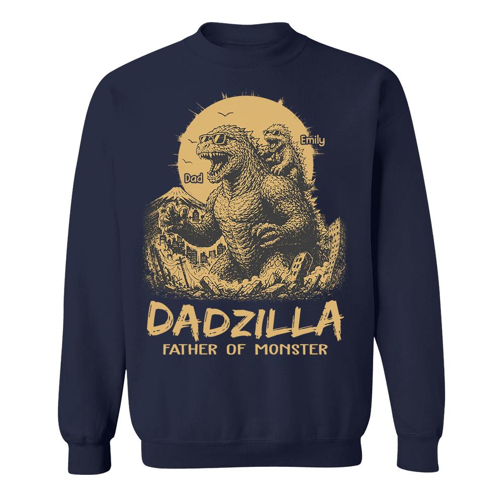 Dadzilla Father Of The Monsters Personalized Shirt Gift For Dad, Happy Father's Day 2026 T1807 Hv01