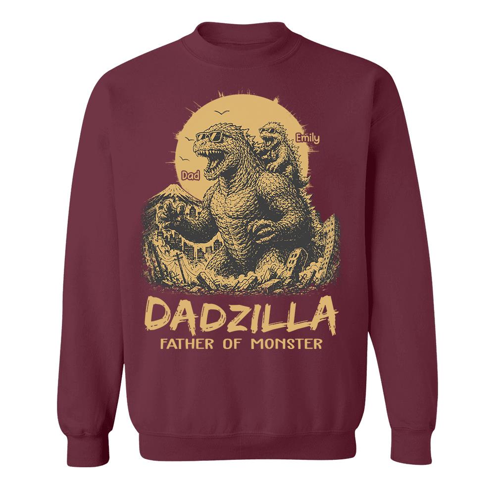 Dadzilla Father Of The Monsters Personalized Shirt Gift For Dad, Happy Father's Day 2026 T1807 Hv01