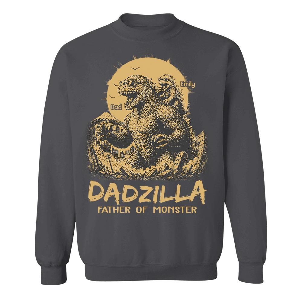 Dadzilla Father Of The Monsters Personalized Shirt Gift For Dad, Happy Father's Day 2026 T1807 Hv01