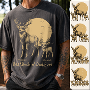 Personalized Best Buckin' Dad Ever T-Shirt Father Day Gifts for Dad Funny Papa Tshirt Cool Daddy Hunting Tee T24
