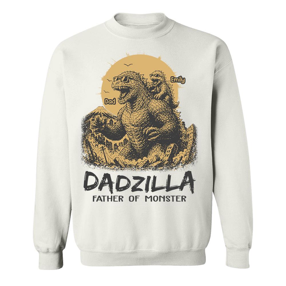 Dadzilla Father Of The Monsters Personalized Shirt Gift For Dad, Happy Father's Day 2026 T1807 Hv01